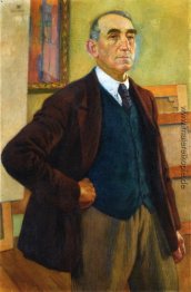 Selbstporträt in einer grünen Weste Selbstporträt in einer grünen Weste