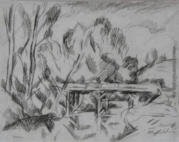 Abramtsevo. Die Brücke. Zeichnung für das Gemälde "Brücke in Abr