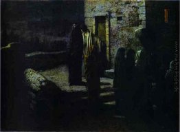 Christus und die Jünger aus gehen in den Garten Gethsemane nach