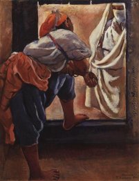 Marokko. Abbildung in der Tür