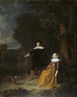 Porträt eines Paares in einer Landschaft