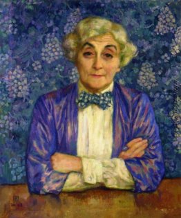 Madame van Rysselberghe in einem Chedkered Fliege