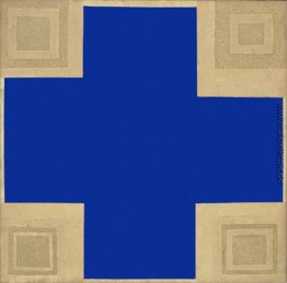 Malerei - Gold und Blau (Sertão Carioca)