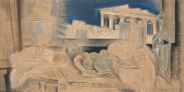 Stillleben mit Akropolis im Hintergrund
