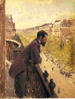 Mann auf einem Balkon