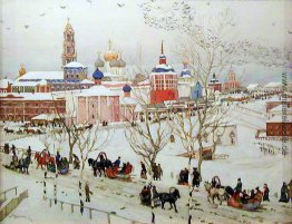 Die Ansicht von Kloster fron der Vokzalnaya Straße