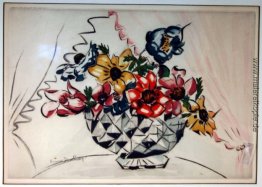 Blumentopf (Lithographie mit Jacques Villon)
