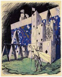 Grasshopper vor ein Kartenhaus Grasshopper vor ein Kartenhaus