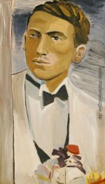 Version von einem Porträt mit Papierblumen Version von einem Porträt mit Papierblumen