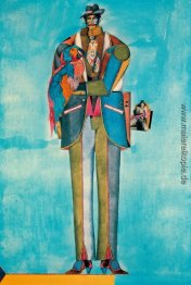 Mann mit Papagei Mann mit Papagei