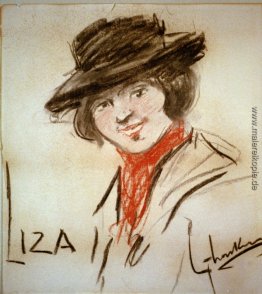 Zeichnung Eliza Doolittle, ein Charakter aus George Bernard Shaw