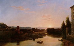 Sonnenuntergang in der Arno-