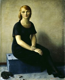 Yvonne in einem Samt-Kleid