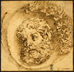 Head of a Faun in einer konkaven