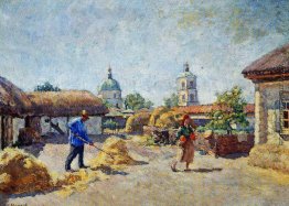 Hof im Dorf Mikhailovskaya