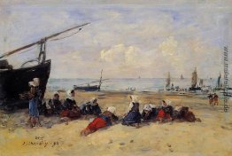 Berck, Fischerfrauen am Strand, Ebbe