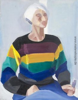 Self-Portrait in gestreiften Pullover