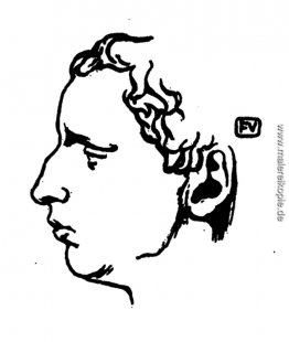Porträt von Französisch Schriftsteller Paul Claudel