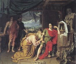 Priamos bittet Achilles für Hectors Körper