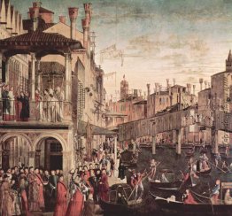 Das Wunder des Relikts des heiligen Kreuzes auf der Rialto-Brück