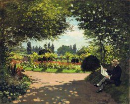 Adolphe Monet Lesen im Garten