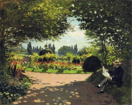 Adolphe Monet Lesen im Garten
