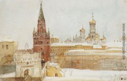 Ansicht der Kreml im Winter