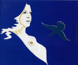 Autoportrait à l'oiseau vert ou Femme à l'oiseau vert