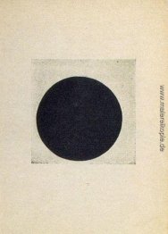 Komposition mit einem schwarzen Kreis