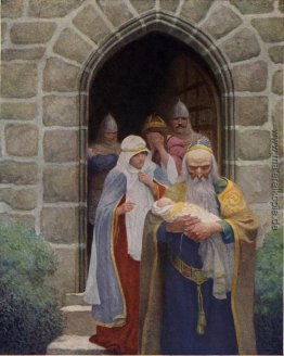 Merlin Wegnehmen der Säuglings Arthur