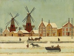 Au bord de la rivière en hiver
