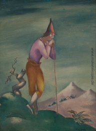 Krajobraz z wędrowcem