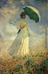 Frau mit Sonnenschirm, der nach rechts (auch als Studie einer Ab Frau mit Sonnenschirm, der nach rechts (auch als Studie einer Ab