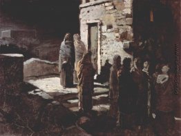 Christus und die Jünger im Garten von Gethsemane eingetragen