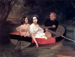 Selbstbildnis mit Baroness Ye. N. Meller-Zakomelskaya und ein Mä