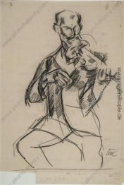 Portrait eines Geigers Grigori Fjodorowitsch Romashkov Portrait eines Geigers Grigori Fjodorowitsch Romashkov