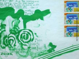 Fook Insel Umschlag und Briefmarken