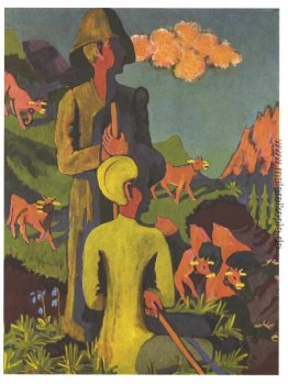 Shepherd in den Abend
