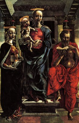 Die Jungfrau und Kind mit Heiligen Hieronymus ein