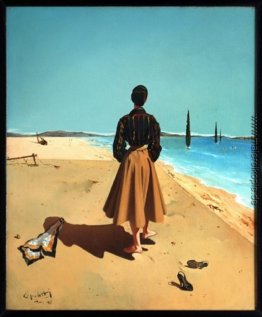 Dama en la playa