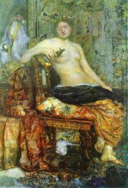 Sitter in der Renaissance Einstellung