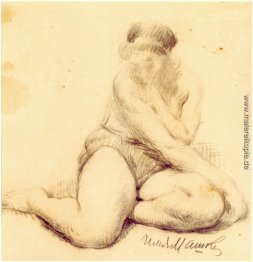 Sitzender Akt, legte seine Hand auf ihren Oberschenkel Sitzender Akt, legte seine Hand auf ihren Oberschenkel