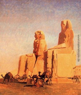 Theben Colosseums, Memnon und Sesostris (Studie)