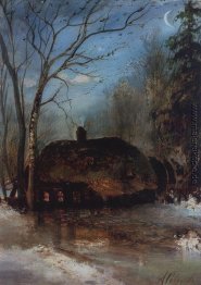 Frühlingslandschaft mit Häuschen Frühlingslandschaft mit Häuschen