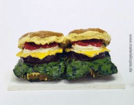 Zwei Cheeseburger mit Alles (Dual Hamburger)