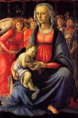Die Jungfrau und das Kind von fünf Engeln umgeben