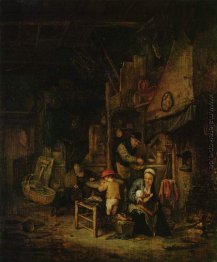 Interieur mit einer Bauernfamilie Interieur mit einer Bauernfamilie