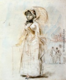 Junge Frau, die einen Spaziergang halten ein offenes Dach Junge Frau, die einen Spaziergang halten ein offenes Dach