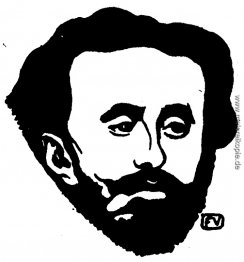 Porträt von Französisch Dichter Tristan Corbière