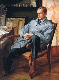 Porträt von Vasily Shuhaev in seinem Studio Porträt von Vasily Shuhaev in seinem Studio